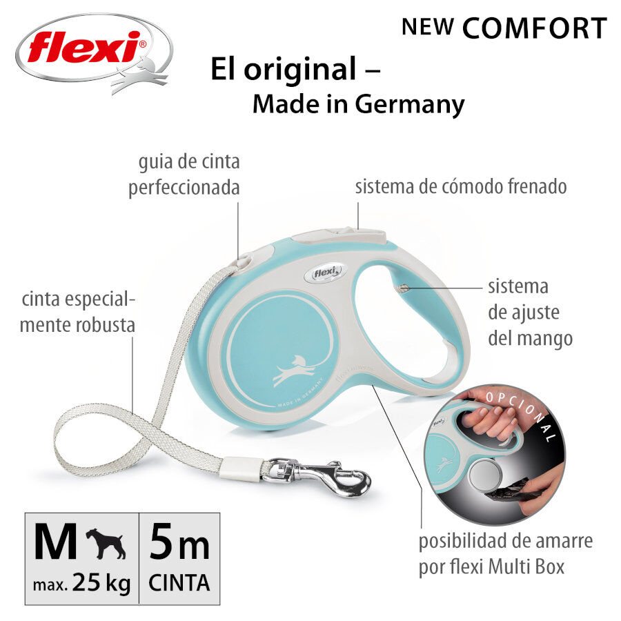 Flexi New Comfort Correa Extensible Azul para perros thumbnail