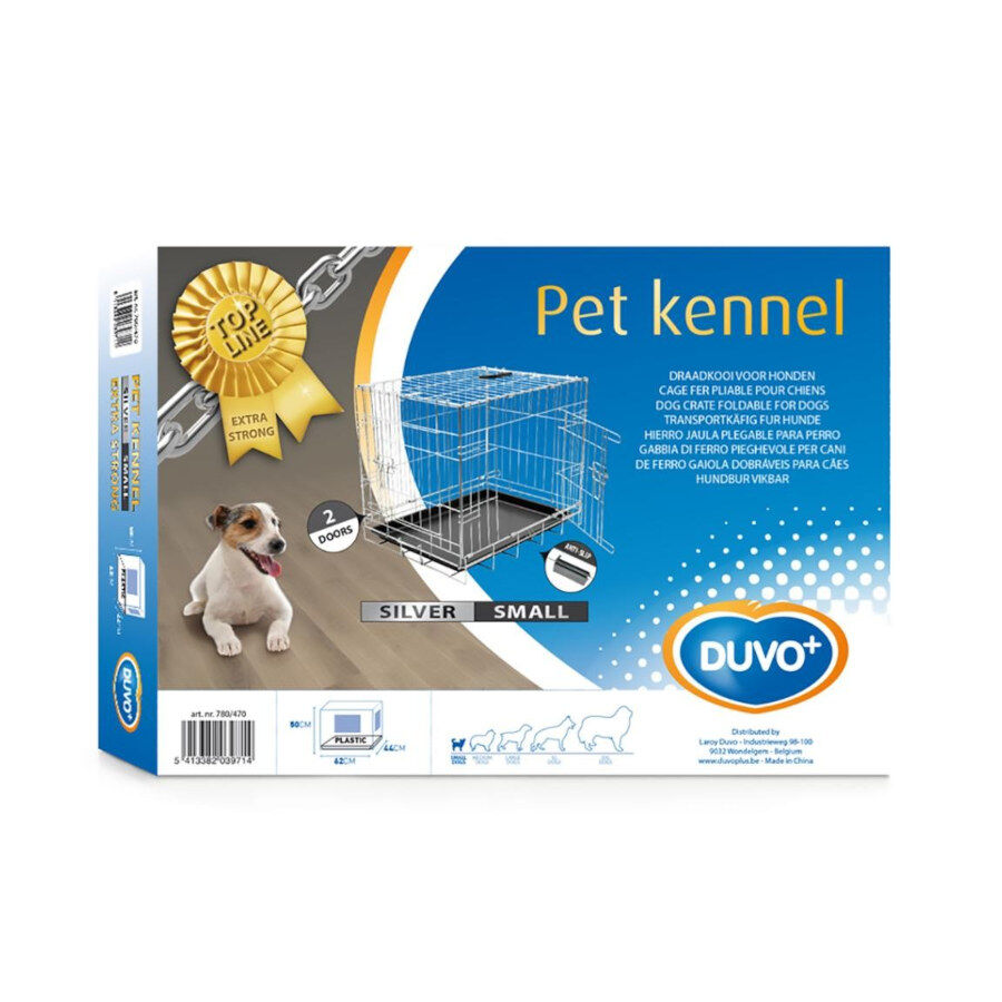 Duvoplus Cromo Jaula de Metal Extra fuerte para perros thumbnail