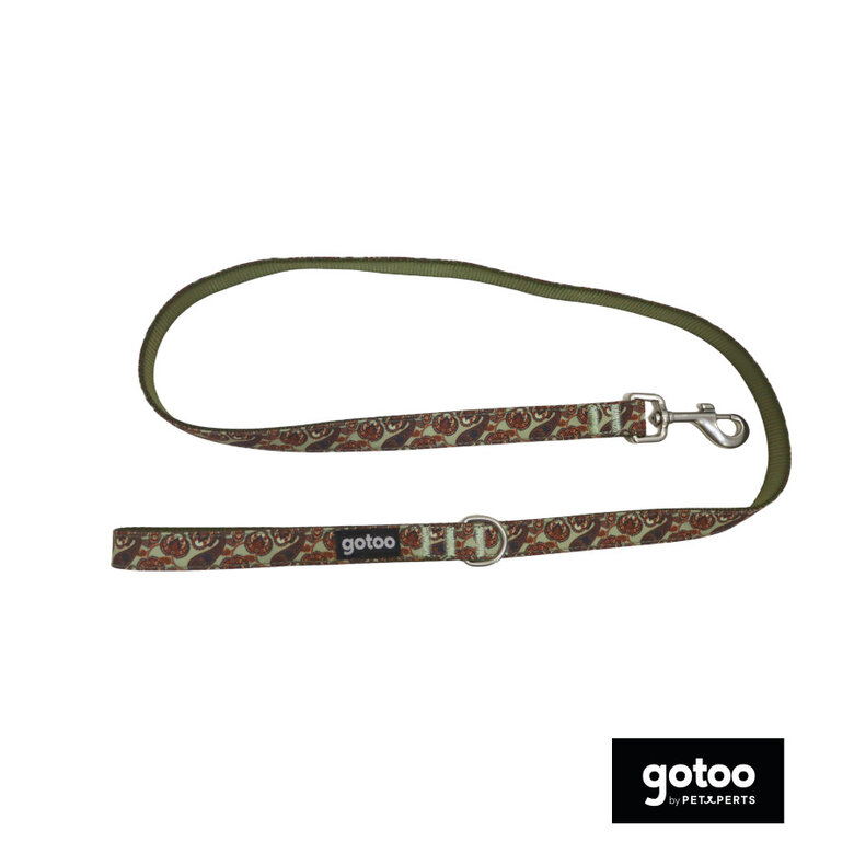 Gotoo Correa estampada cachemira caqui para perros,  Imagen numero 2 Gotoo Correa estampada cachemira caqui para perros, , large Imagen numero 2