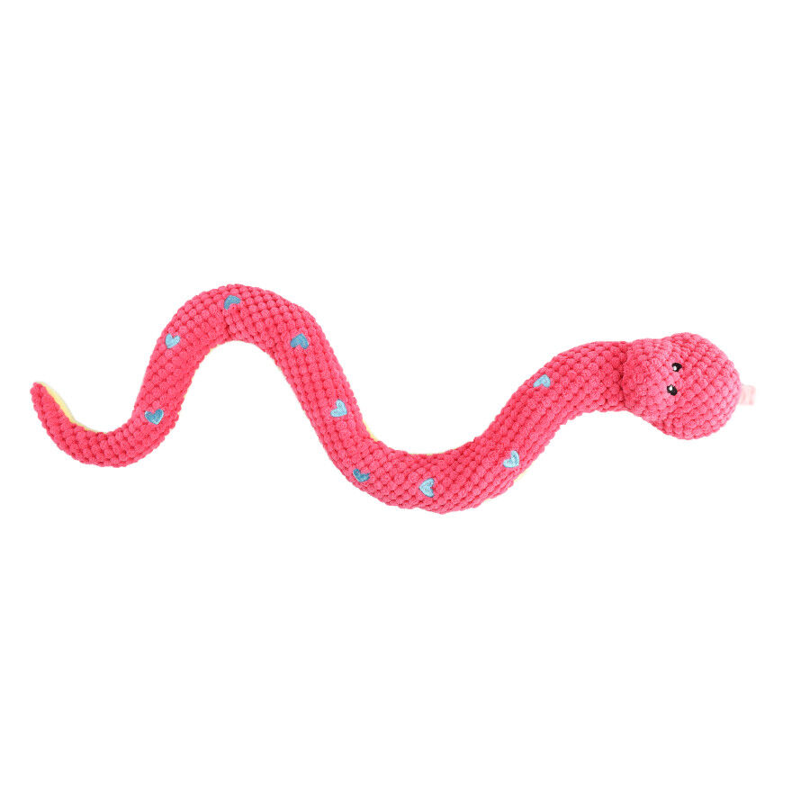 Tootoy! Serpiente Mordedor de Peluche Rosa para perros, , large Imagen numero 3