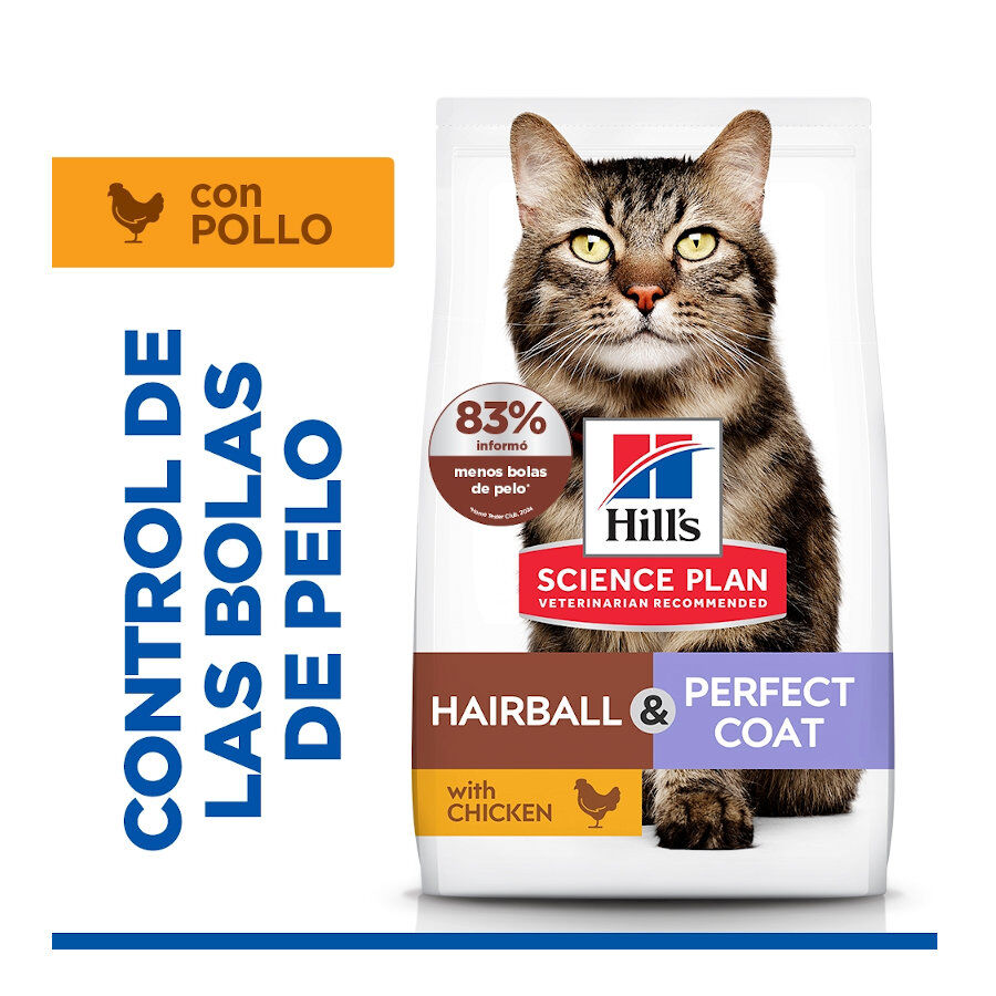 7 kg Hill's Science Plan Adult Hairball y Perfect Coat Pollo pienso para gatos, , large Imagen numero 2