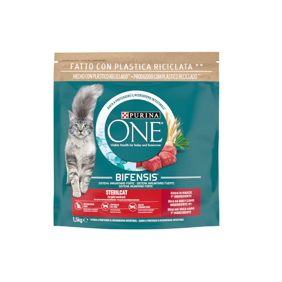 Purina One Adult Bifensis Esterilizado Buey pienso para gatos