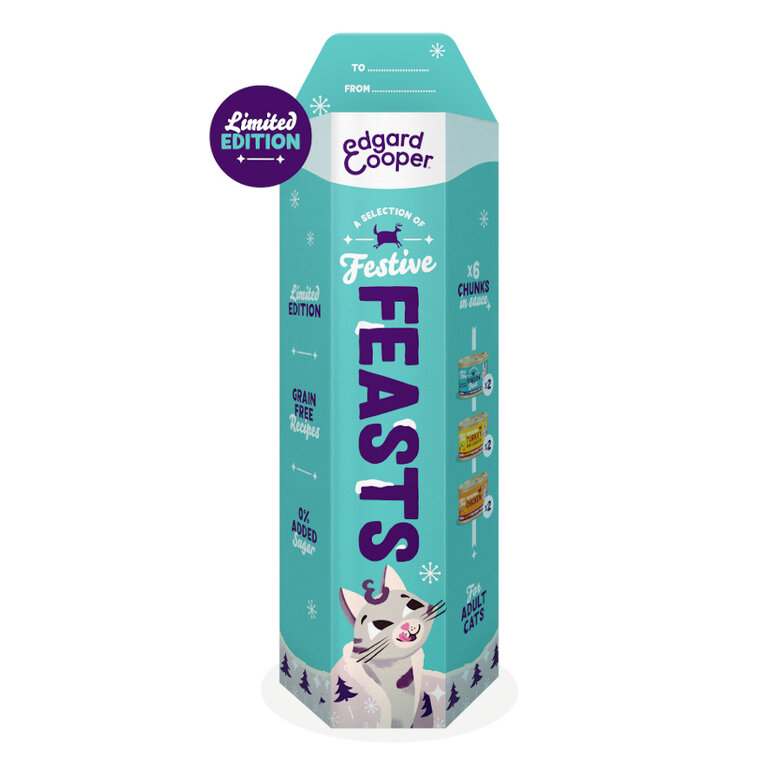 Edgar & Cooper Festive Festines en Salsa lata para gatos multipack – 6, , large image number null