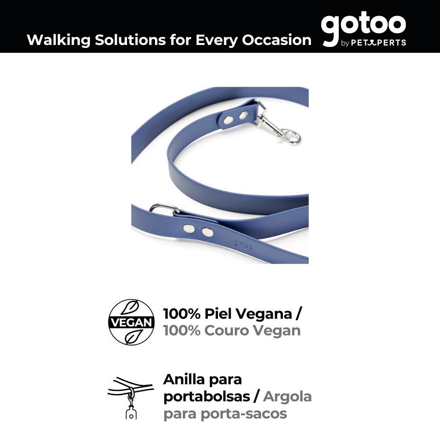 Gotoo Correa Biothane azul para perros, , large Imagen numero 4