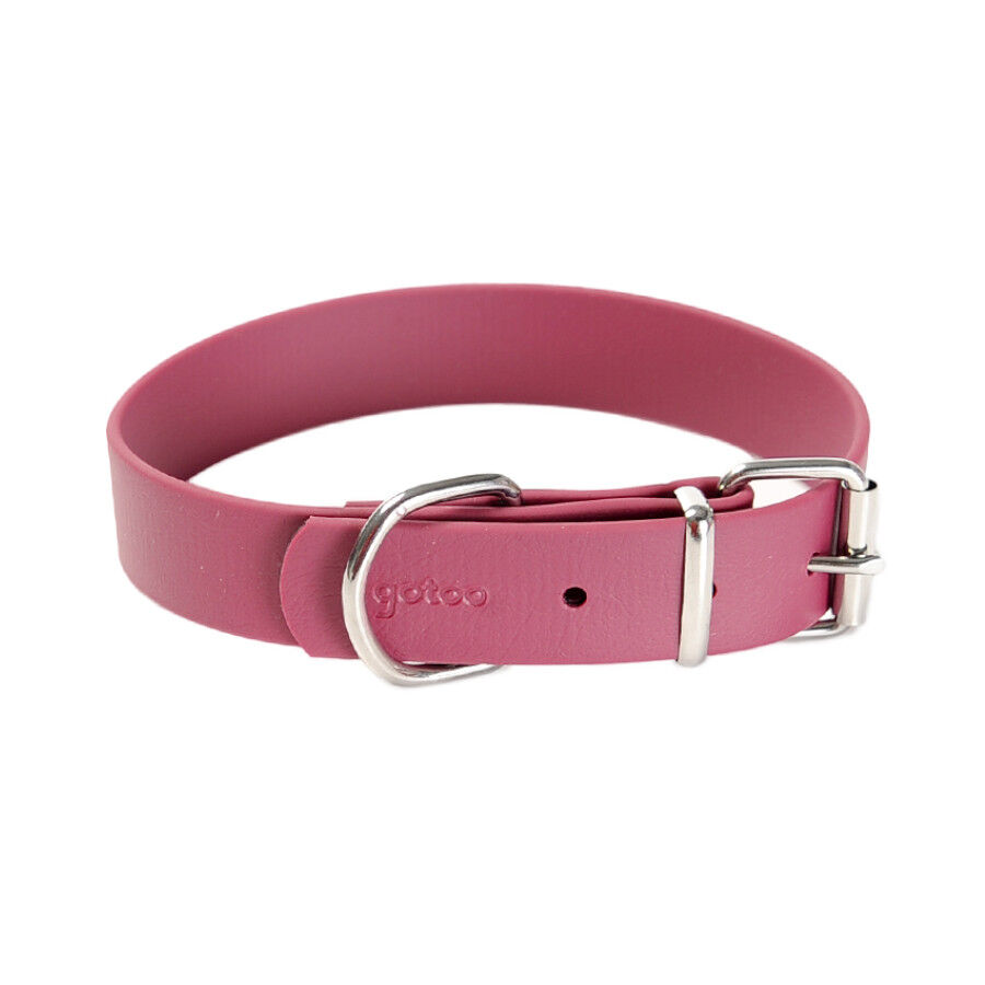 Gotoo Collar Biothane rojo vino para perros thumbnail