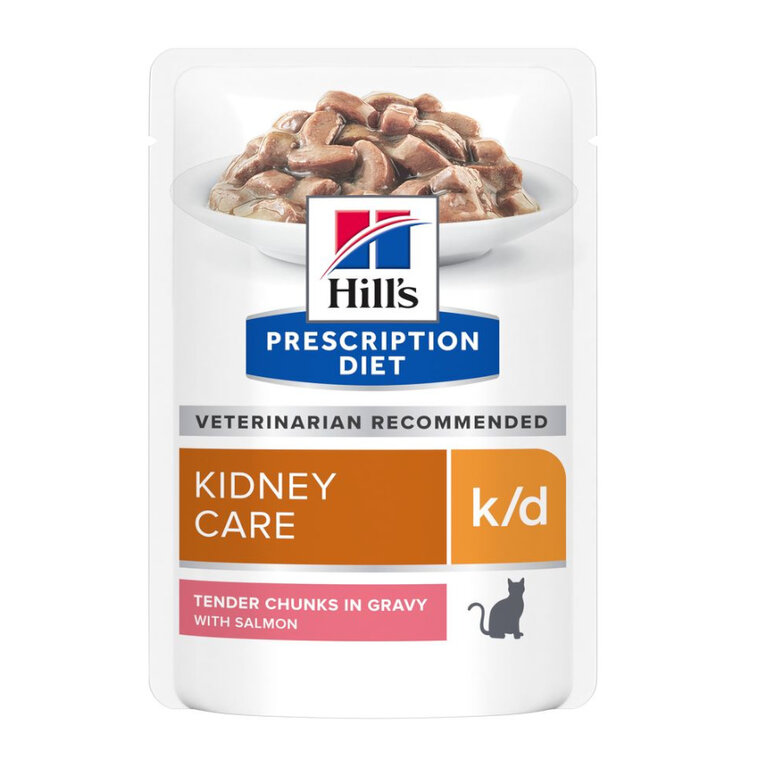 12 sobres x 85 g Hill's Prescription k/d Diet Kidney Care Salmón sobre en salsa para gatos,  Imagen numero 3 12 sobres x 85 g Hill's Prescription k/d Diet Kidney Care Salmón sobre en salsa para gatos, , large Imagen numero 3