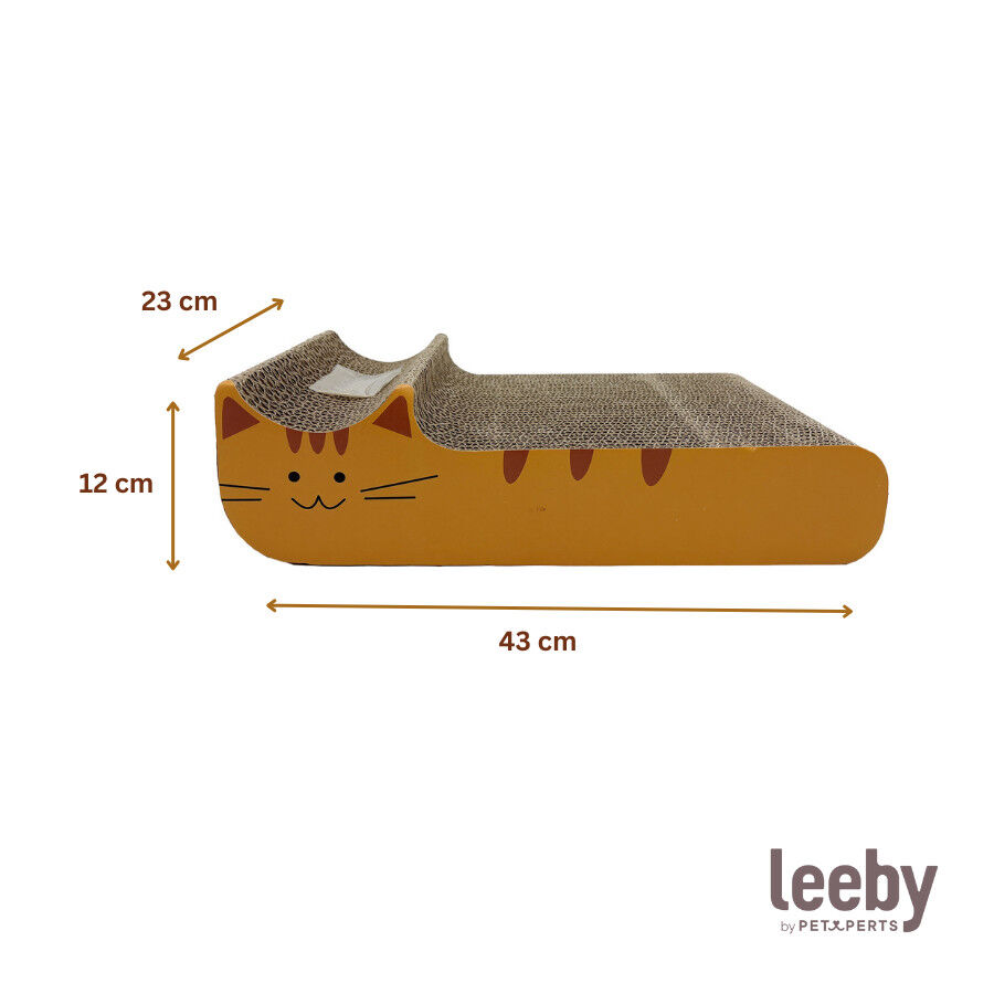 Leeby Kira tabla rascador de cartón naranja para gatos thumbnail