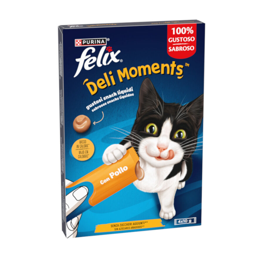 Purina Felix Deli Moments con Pollo Snack líquido para gatos thumbnail