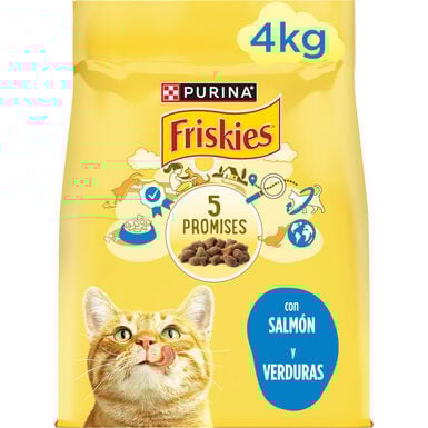 Purina Friskies Adult Pienso para gatos con salmón y verduras