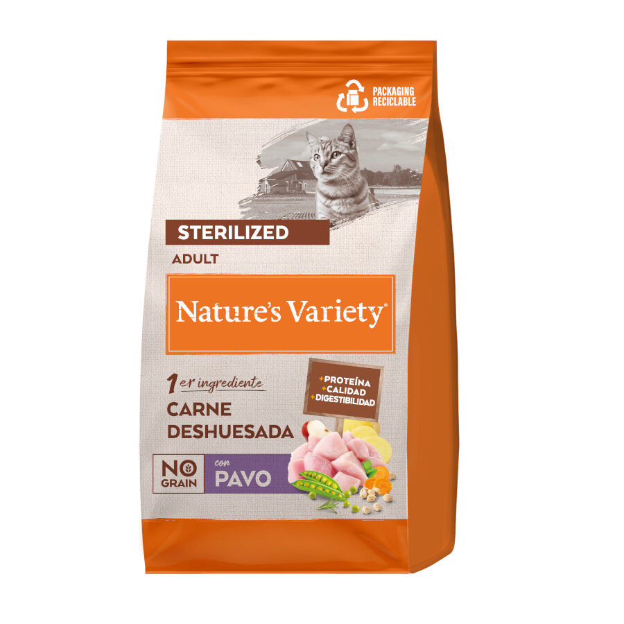 Nature&#039;s Variety No Grain Adult Sterilized Pavo pienso para gatos thumbnail