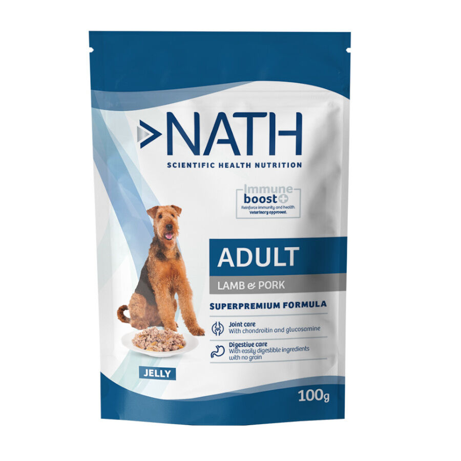 Nath Adult Cordero y Cerdo en Gelatina sobre para perros