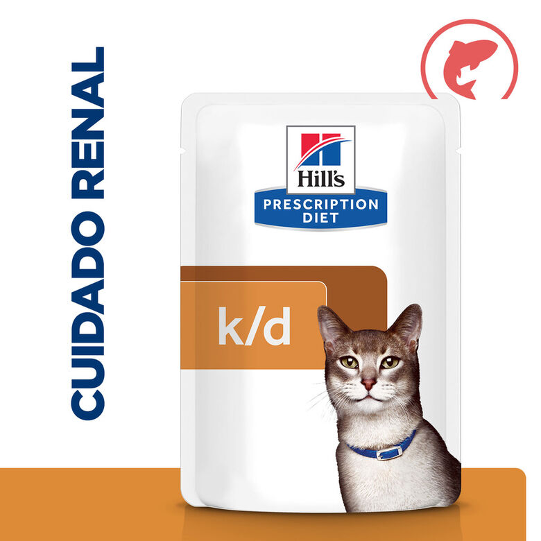 Hill&#039;s Prescription k/d Diet Kidney Care Salmón sobre en salsa para gatos thumbnail