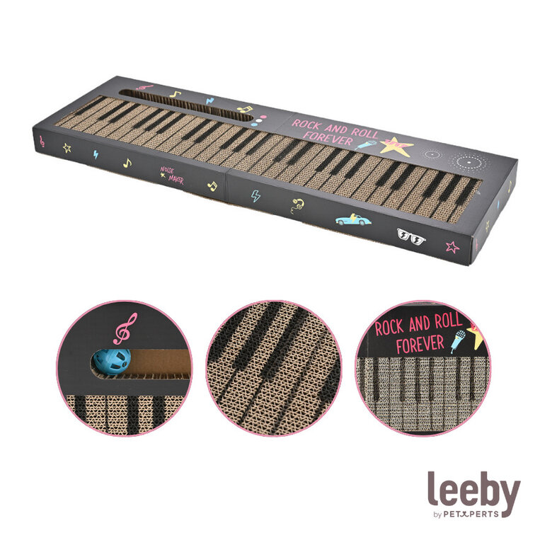 Leeby Kitty teclado rascador de cartón con bola para gatos,  Imagen numero 6 Leeby Kitty teclado rascador de cartón con bola para gatos, , large Imagen numero 6