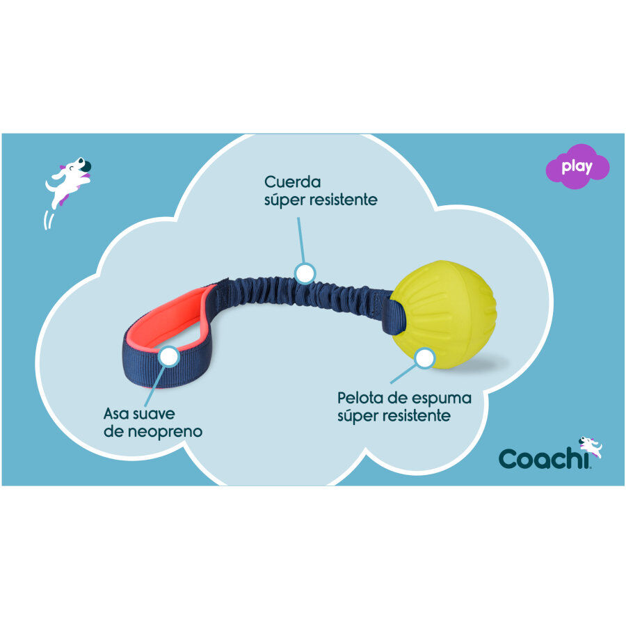 Coachi Tuggi Ball pelota mordedor con cuerda para perros, , large Imagen numero 4