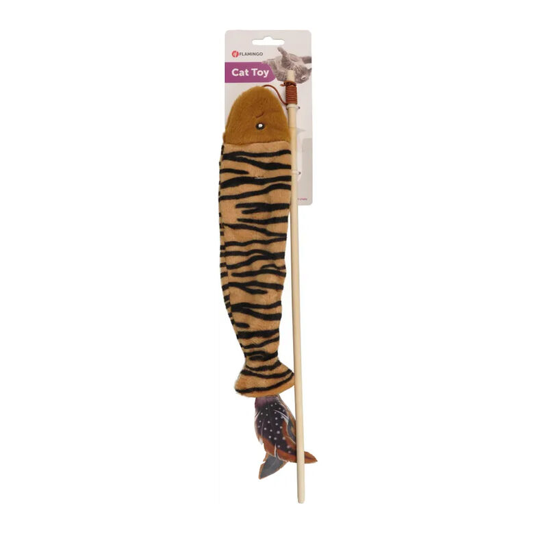 Flamingo Jungle Caña con Pez para gatos thumbnail