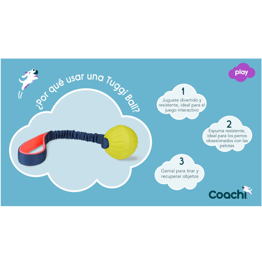 Coachi Tuggi Ball pelota mordedor con cuerda para perros, , large Imagen numero 3