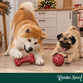 Wonder Christmas Hueso y Pelota Juguete para perros
