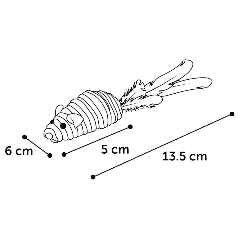 Flamingo Babby Ratón con Plumas para gatos thumbnail