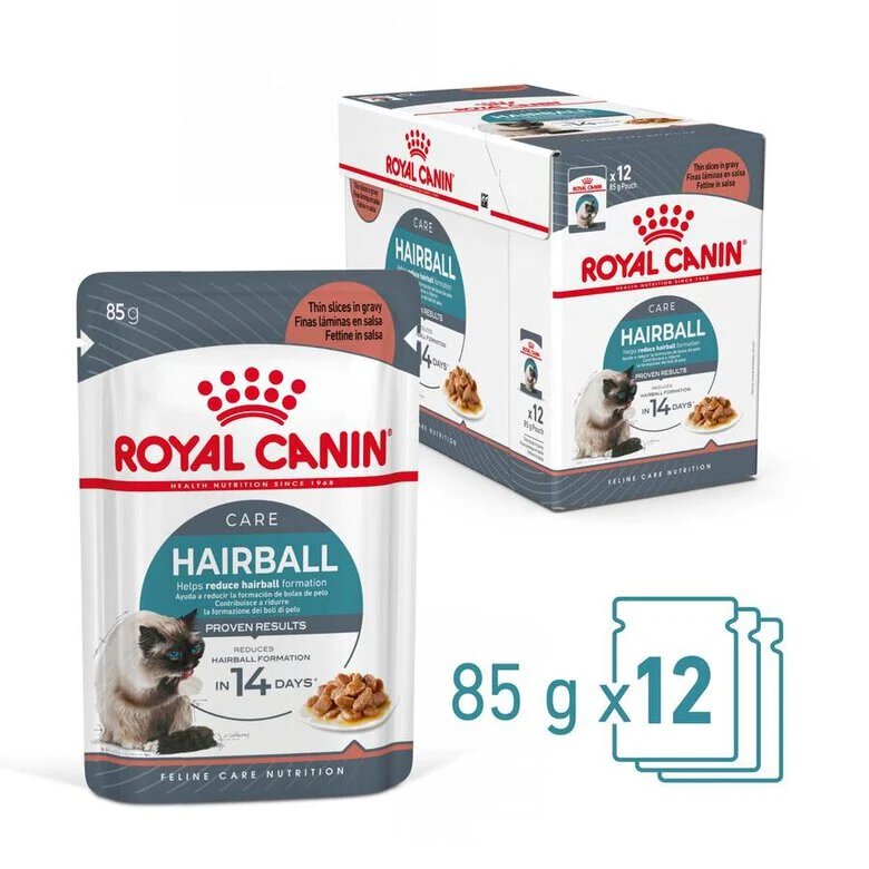 85 g Royal Canin Hairball sobre en salsa para gatos,  Imagen numero 5 85 g Royal Canin Hairball sobre en salsa para gatos, , large Imagen numero 5