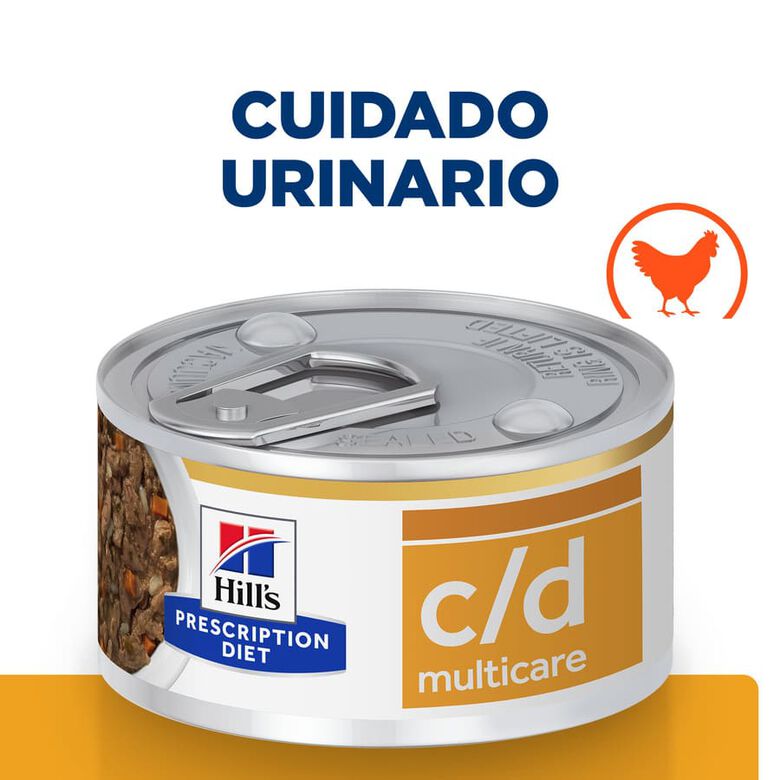 Hill&#039;s Prescription Diet c/d Urinary Care Pollo lata para gatos thumbnail