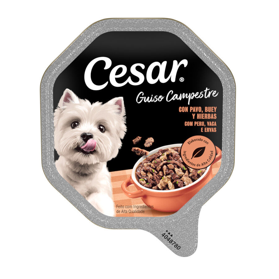 150 g Cesar Guiso Campestre Pavo y Buey tarrina para perros, , large Imagen numero 1