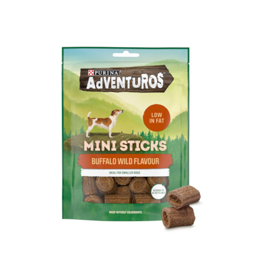 Adventuros Mini Sticks Búfalo Salvaje para Perros