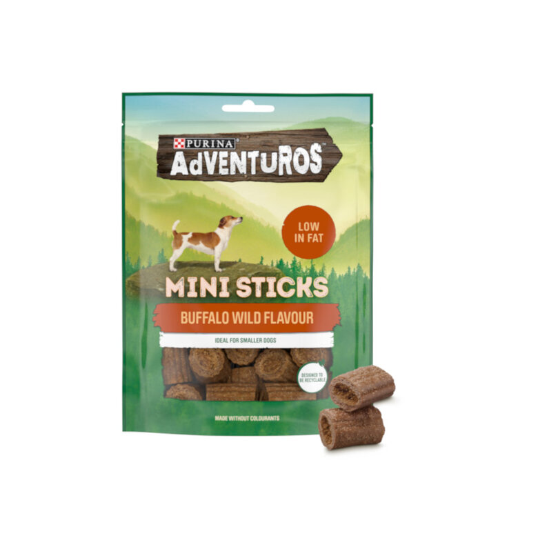90 g Adventuros Mini Sticks Búfalo Salvaje para Perros,  Imagen numero 2 90 g Adventuros Mini Sticks Búfalo Salvaje para Perros, , large Imagen numero 2