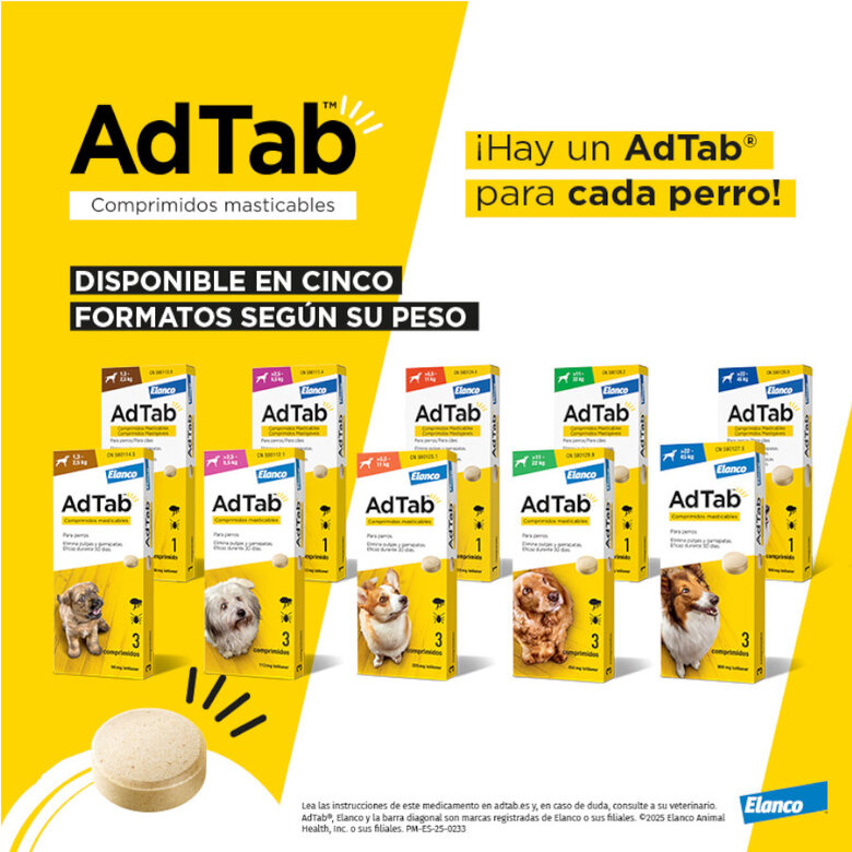 AdTab Comprimidos Masticables Antiparasitarios para perros,  Imagen numero 5 AdTab Comprimidos Masticables Antiparasitarios para perros, , large Imagen numero 5