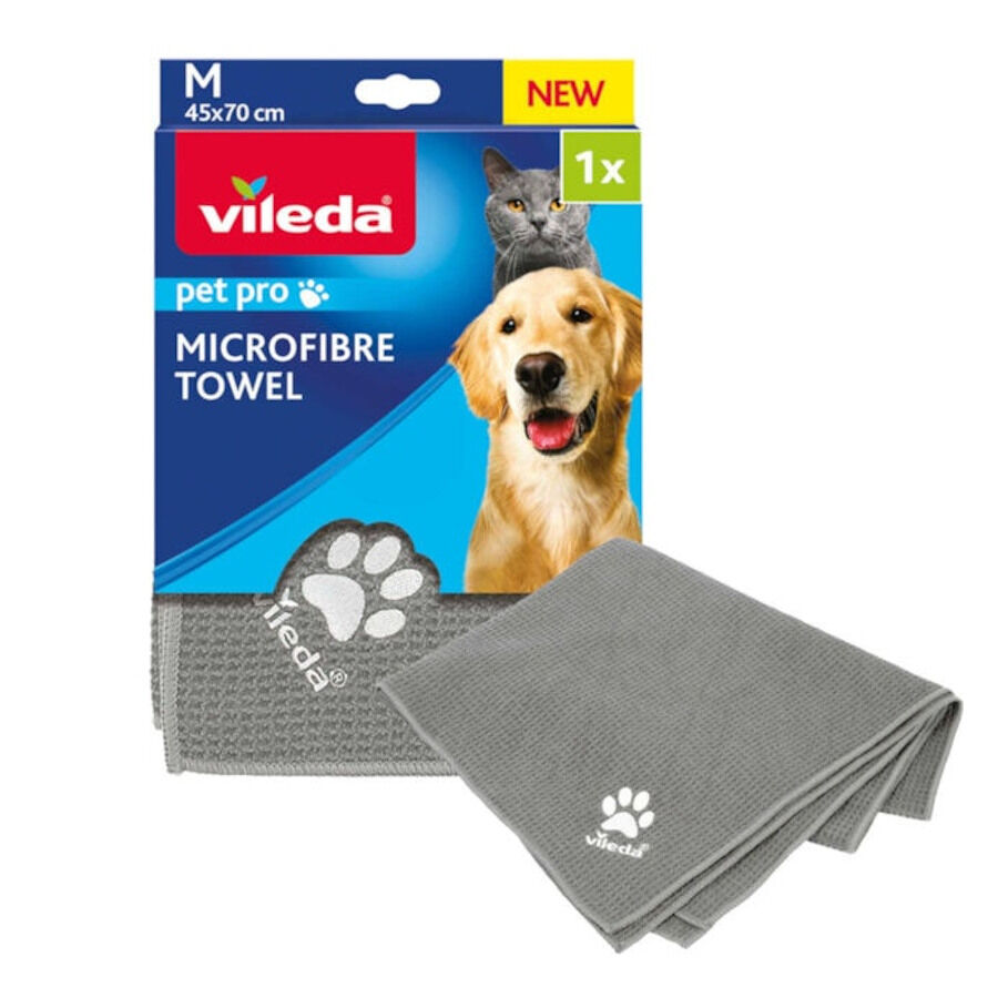 Vileda Pet Pro Toalla de Microfibra Gris para perros, , large Imagen numero 1