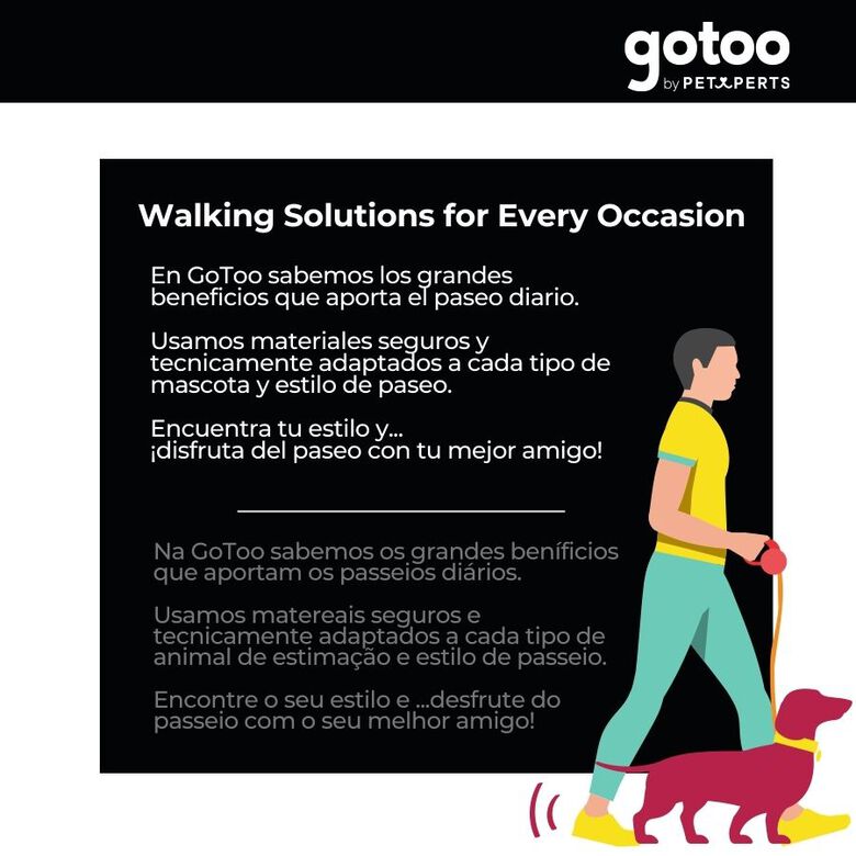 Gotoo Arnés ajustable estampado marrón para perros thumbnail