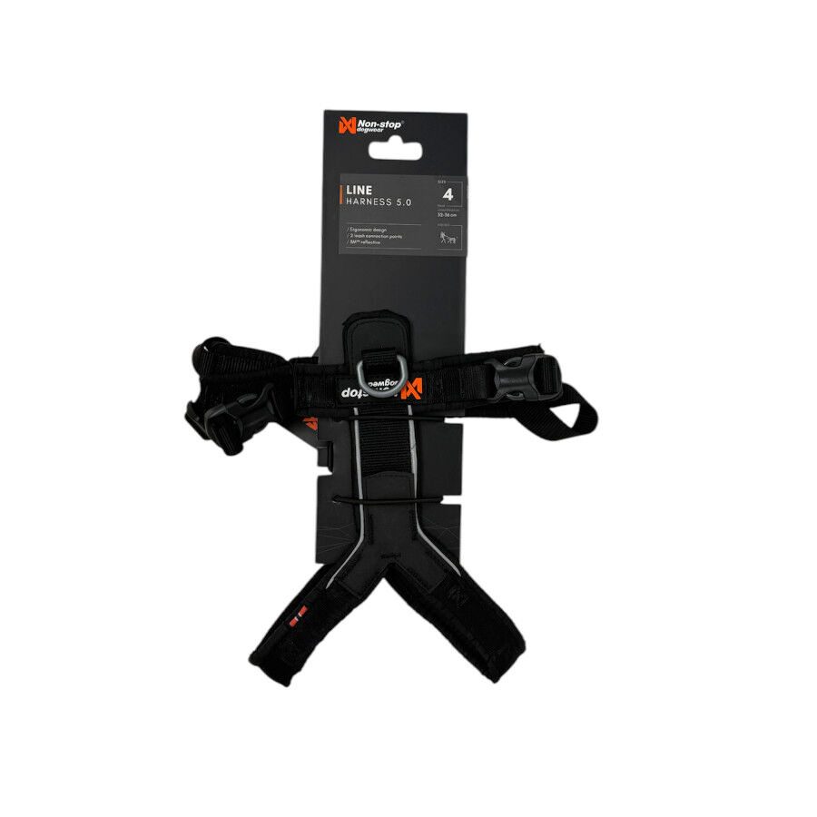 Non-stop dogwear Line 5.0 Arnés Negro para perros thumbnail