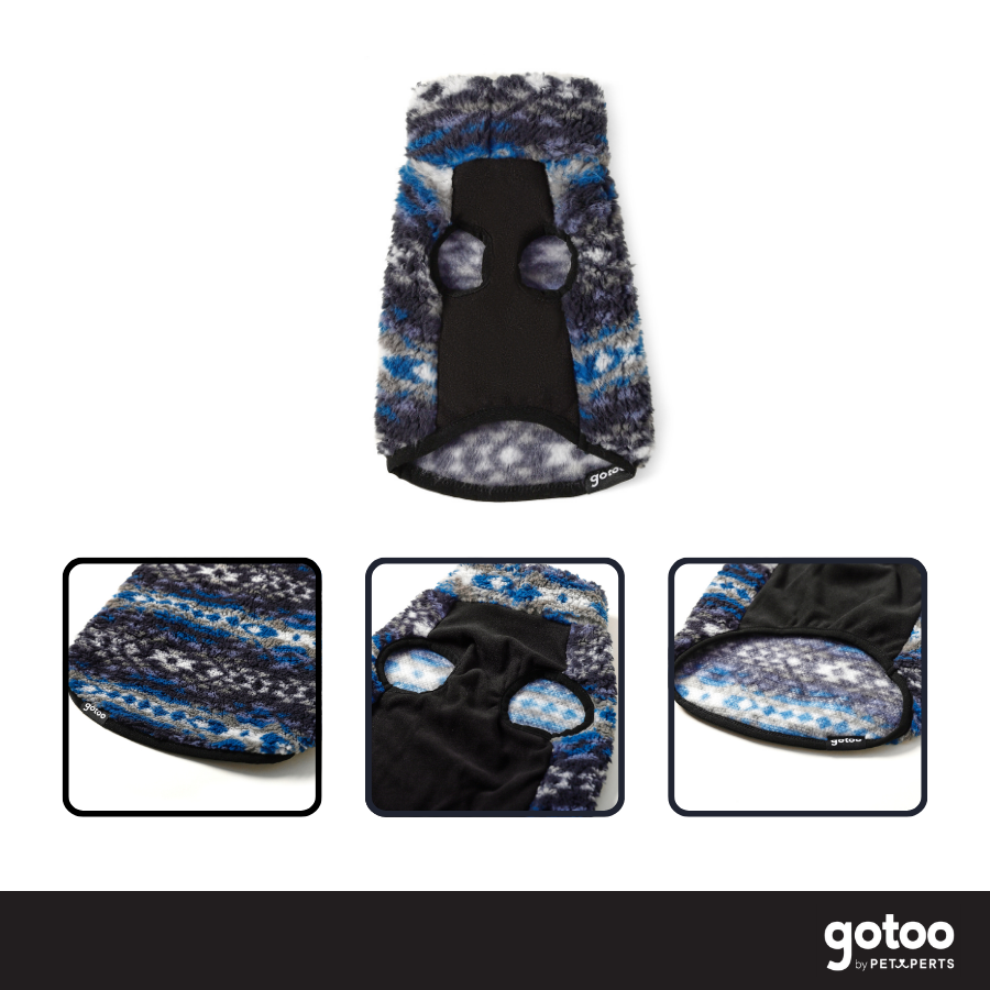 Gotoo Jersey Sherpa Estampado Retro para perros, , large Imagen numero 3