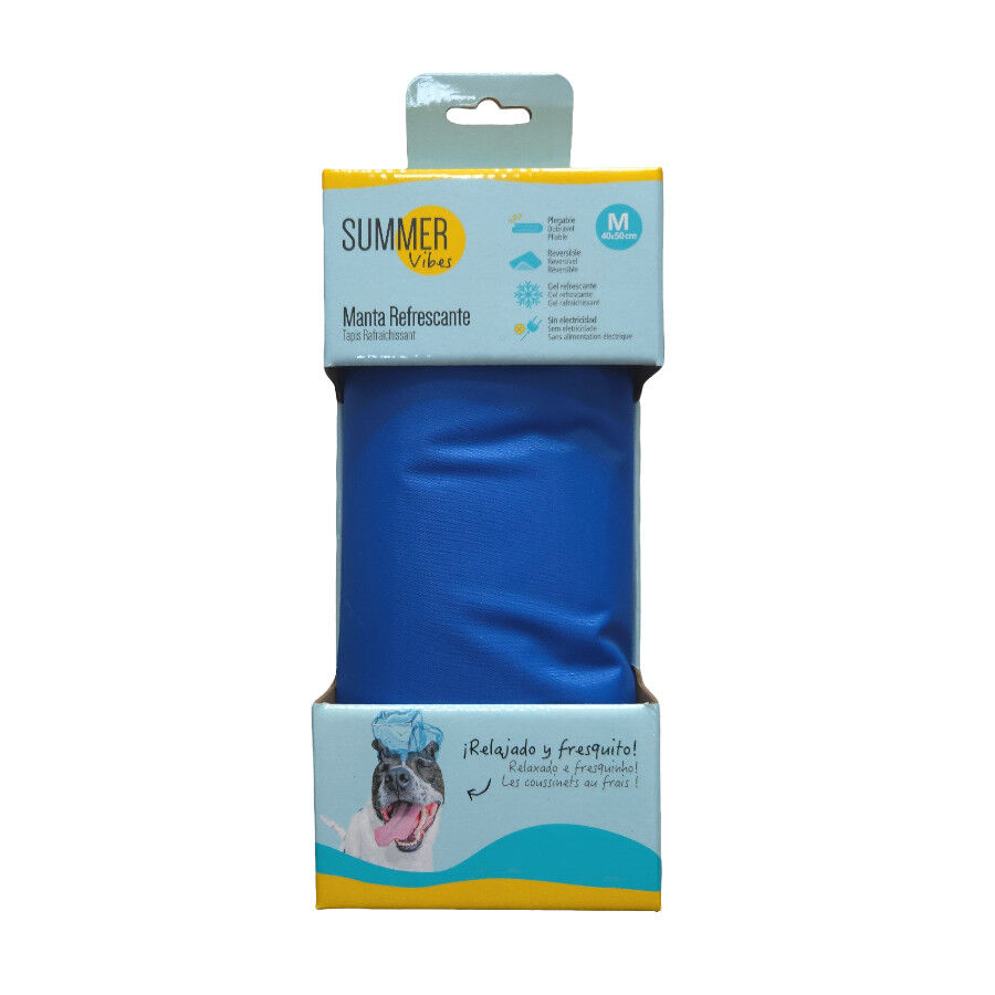 Summer Vibes Manta Refrescante Azul para perros, , large Imagen numero 5