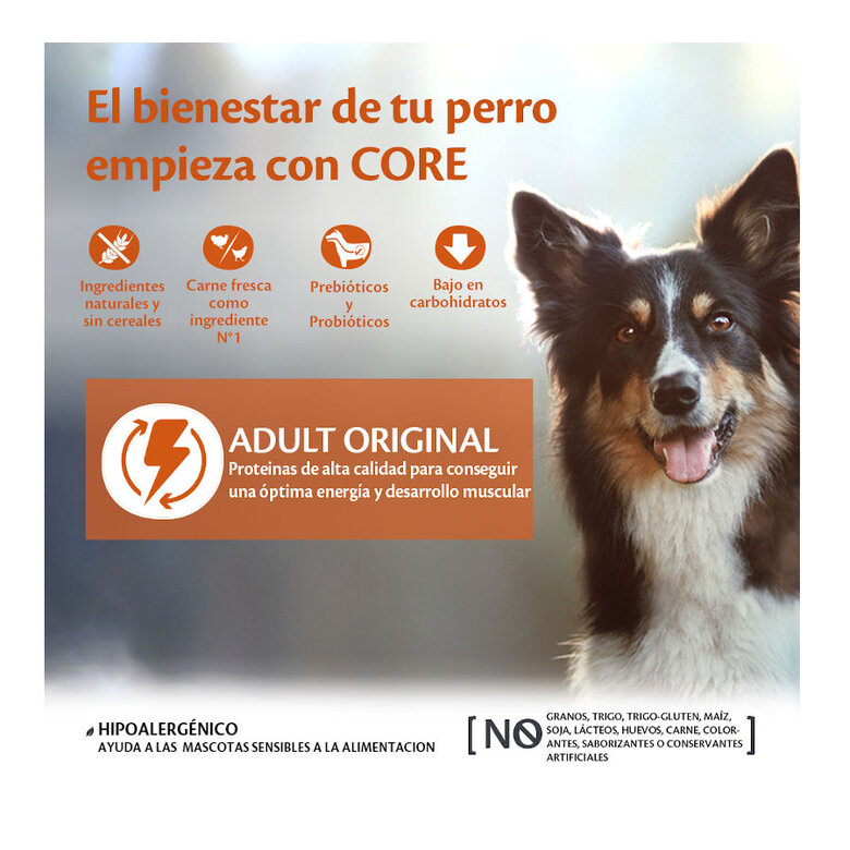 10 kg Wellness Core Adult Medium Original Pavo y Pollo pienso para perros,  Imagen numero 2 10 kg Wellness Core Adult Medium Original Pavo y Pollo pienso para perros, , large Imagen numero 2