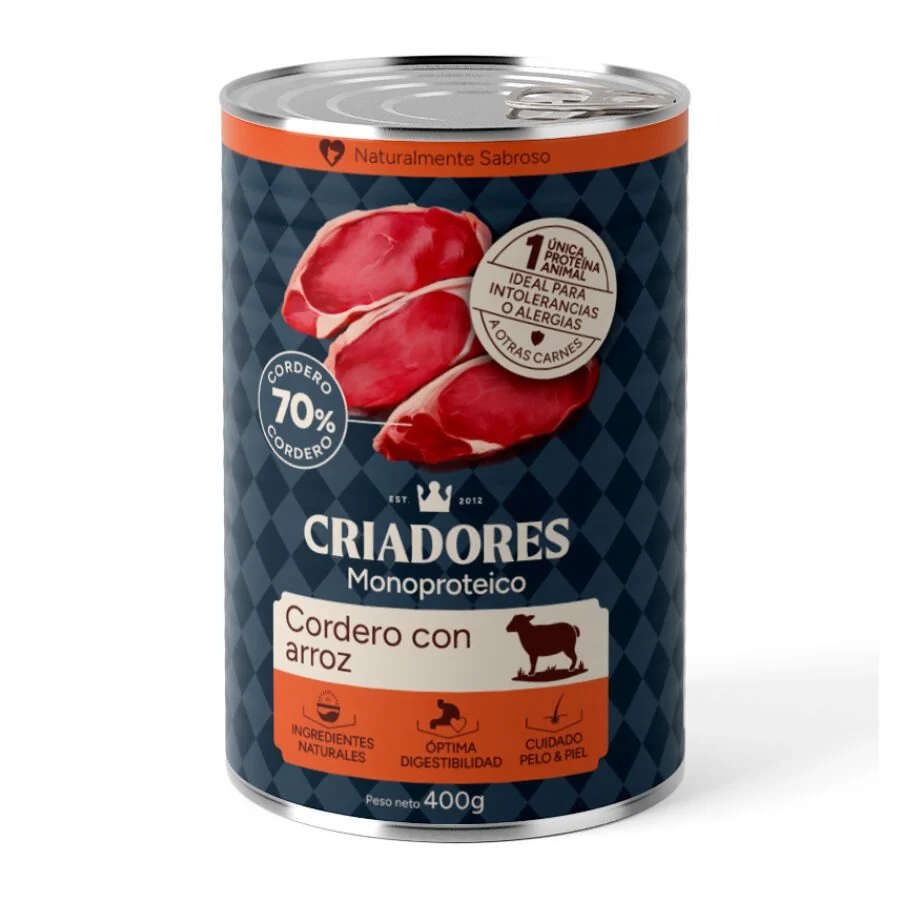 400 g Criadores Monoproteico Cordero y Arroz lata para perros, , large Imagen numero 1