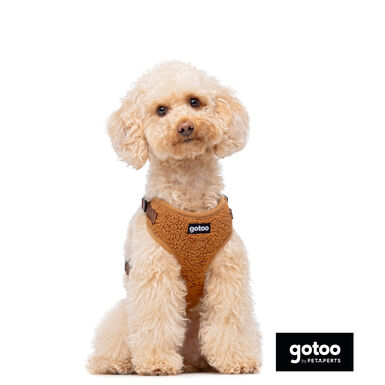 Gotoo Arnés ajustable teddy marrón para perros