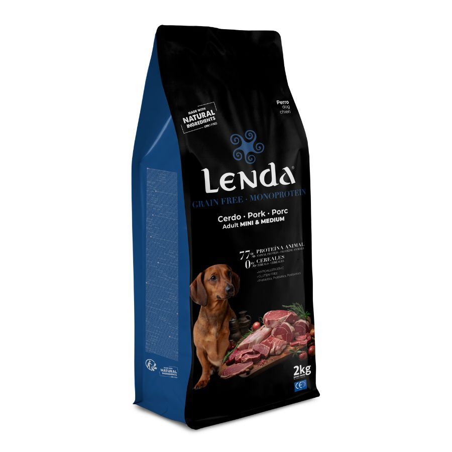 2 Kg Lenda Grain Free Cerdo pienso para perros, , large Imagen numero 1