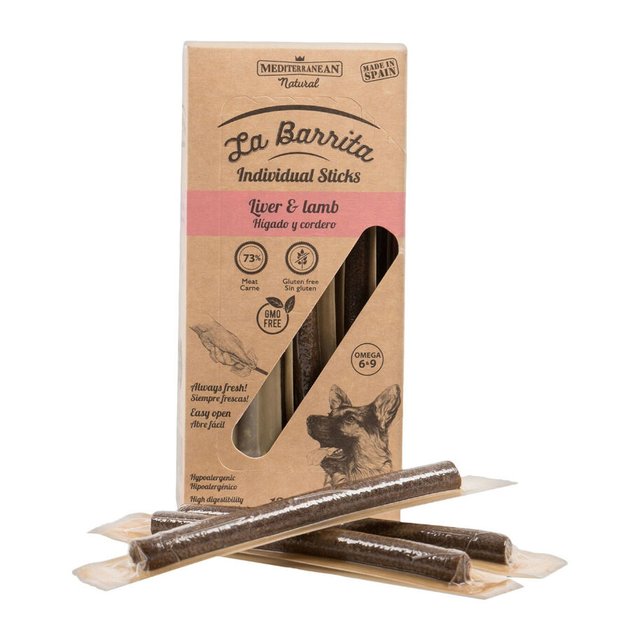 12 barritas &nbsp;Mediterranean Natural Barritas Cordero e h&iacute;gado para perros, , large Imagen numero 1