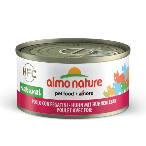 70 g Almo Nature HFC pollo con h&iacute;gado lata para gatos, , large Imagen numero 1