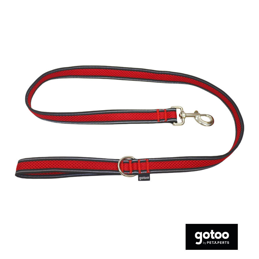 Gotoo Correa reflectante de malla roja para perro, , large Imagen numero 2