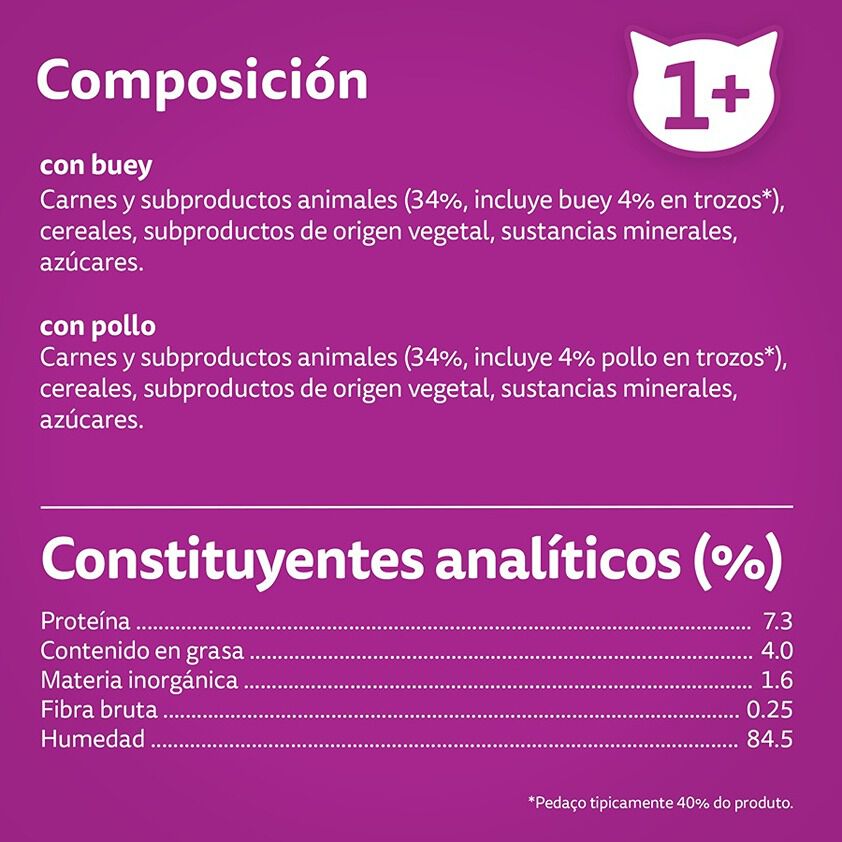 Whiskas Buey y Pollo Salsa en Bolsita para Gatos Adultos thumbnail