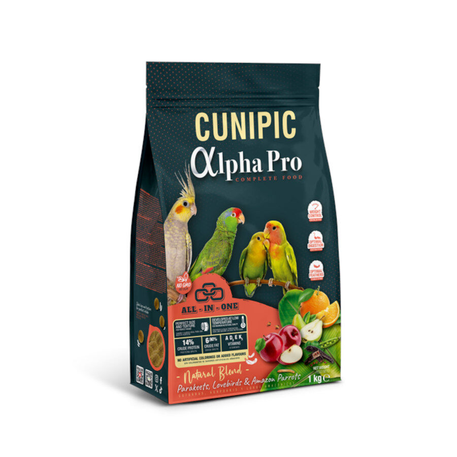 Cunipic Alpha Pro Medium Sized Birds Natural Blend pienso para pájaros