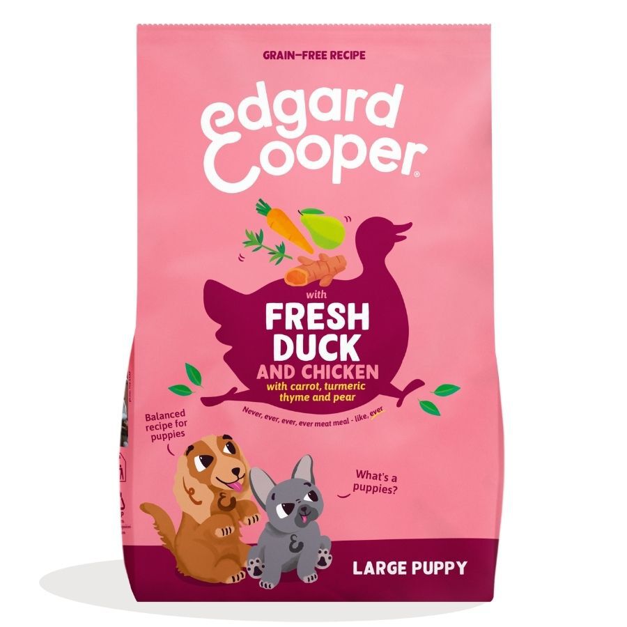 12 kg Edgard & Cooper Puppy Pato y Pollo pienso para perros grandes, , large Imagen numero 1