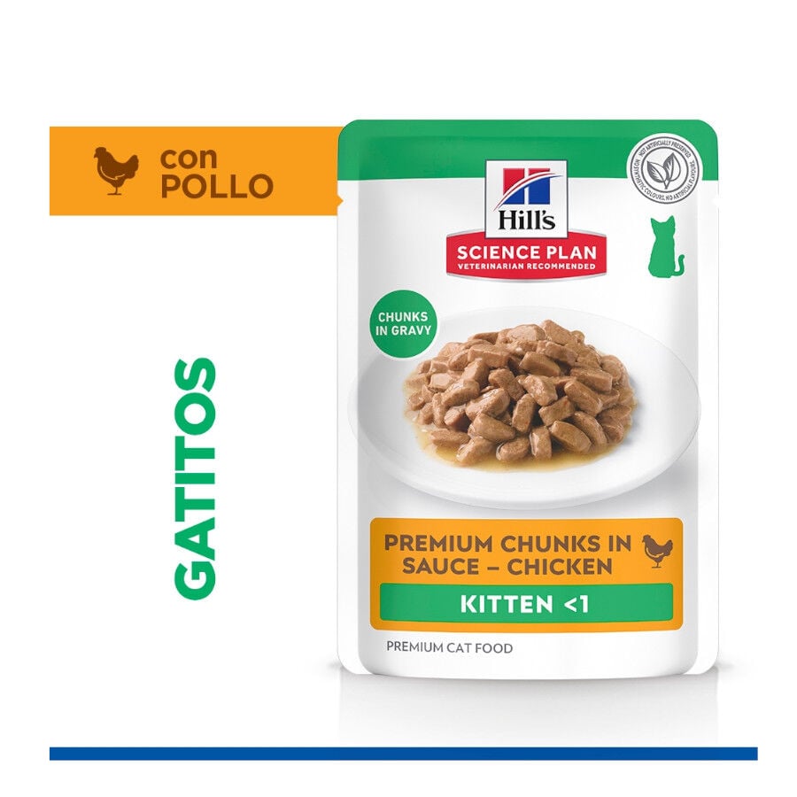 85 g Hill's Science Plan Kitten Pollo sobre en salsa para gatitos, , large Imagen numero 3