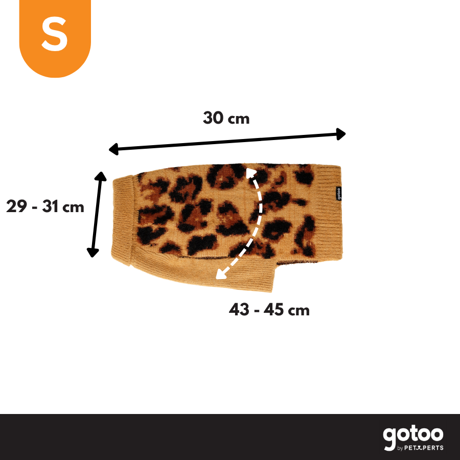 Gotoo Jersey Punto Estampado Leopardo para perros, , large Imagen numero 4