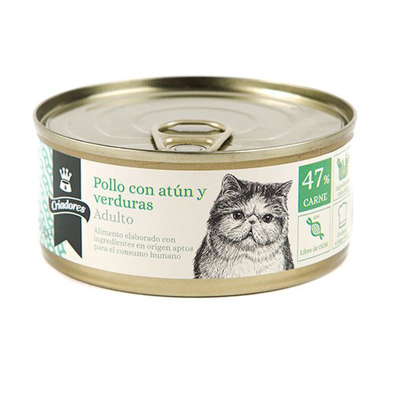 Criadores Adulto Pollo y Atún lata para gatos, , large image number null