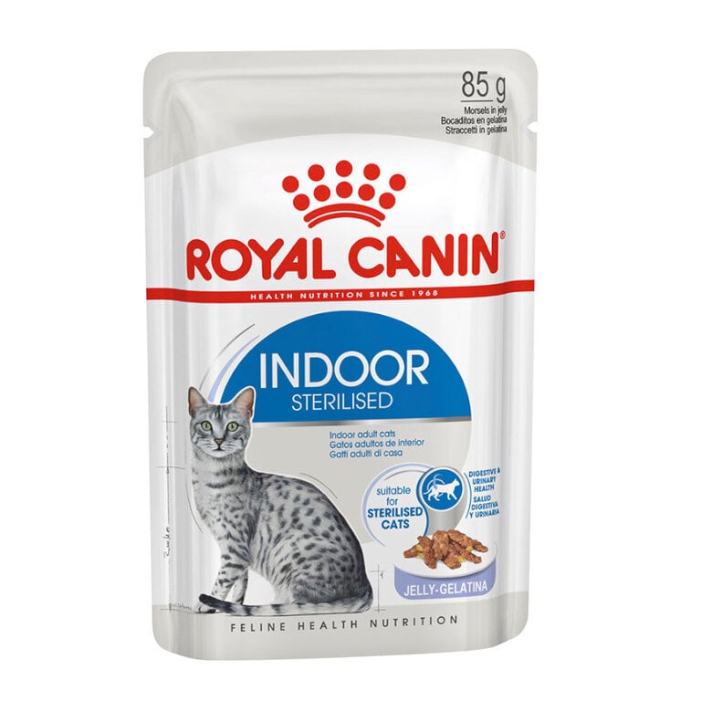 85 g Royal Canin Indoor Sterilised sobre en gelatina para gatos,  Imagen numero 1 85 g Royal Canin Indoor Sterilised sobre en gelatina para gatos, , large Imagen numero 1