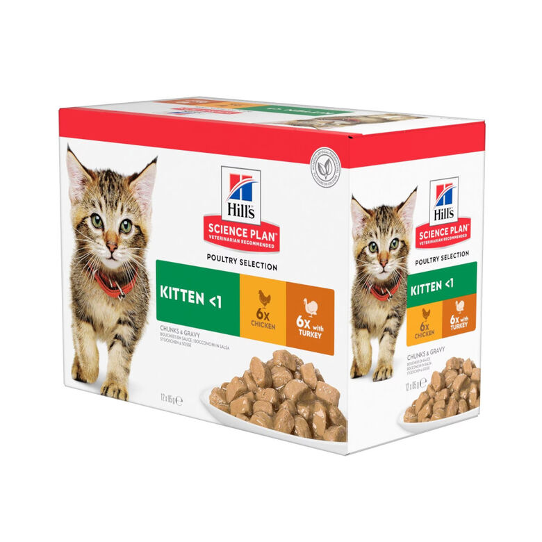 Hill&#039;s Science Plan Kitten Pollo y Pavo en Salsa sobre para gatos thumbnail