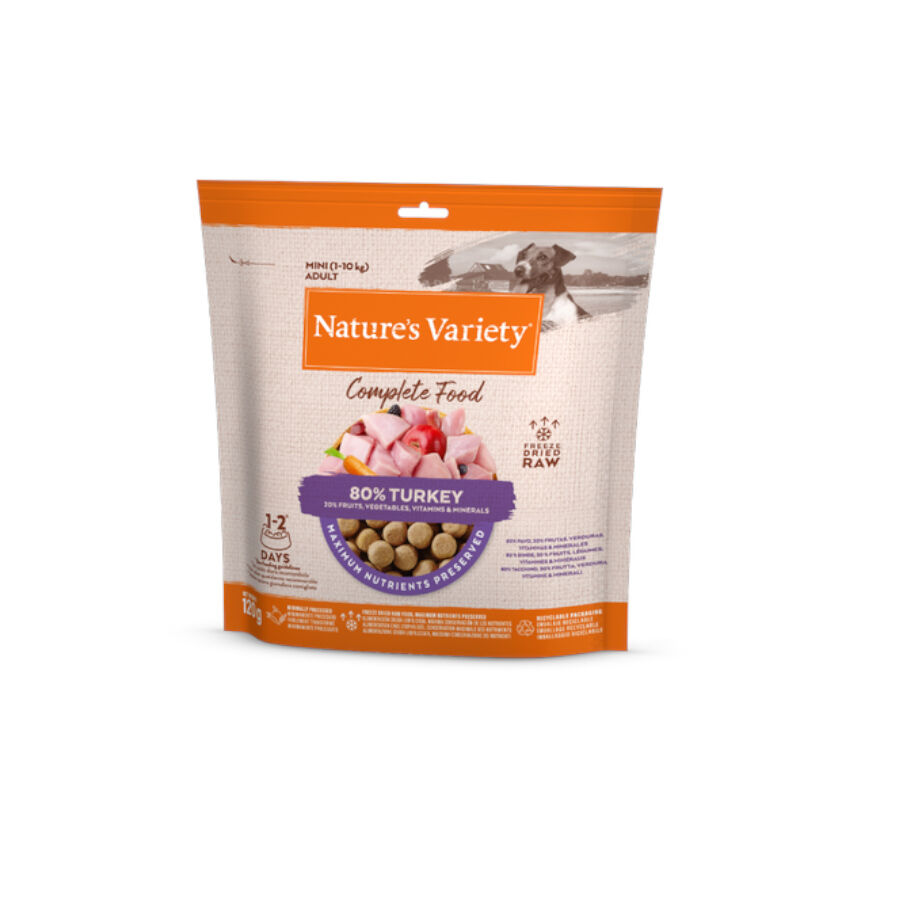 120 g Nature's Variety Complete Food Mini Pavo Liofilizado Pienso para perros, , large Imagen numero 1