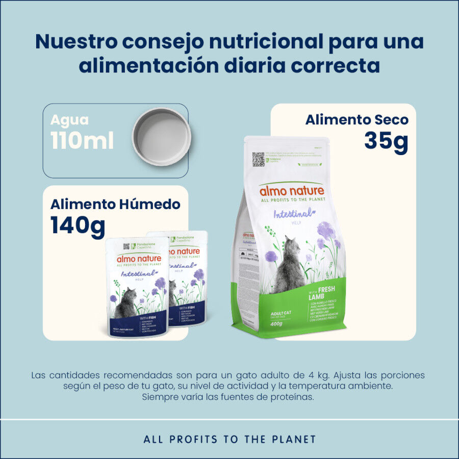Almo Nature Intestinal Help Pescado y Aves sobre para gatos - Multipack thumbnail